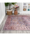 Victoria Ornate Persian All-Over Washable Brown/Gray 4 ft. x 6 ft. Area Rug