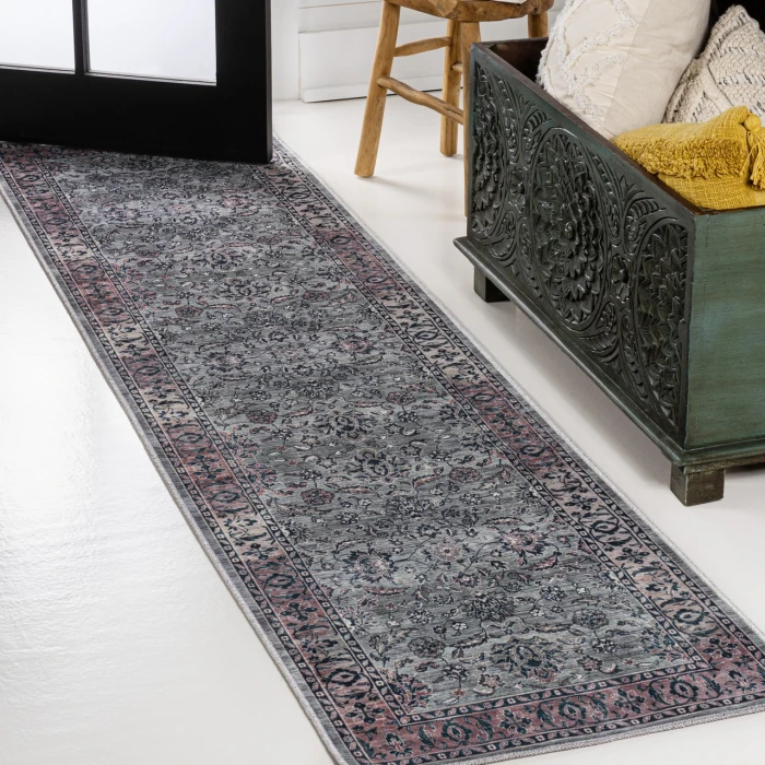 Jonathan Y WASHABLE Gray WSH106B 2ft. X 8ft. Rect. Rug