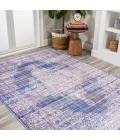 Regis Bohemian Medallion Washable Blue 4 ft. x 6 ft. Area Rug