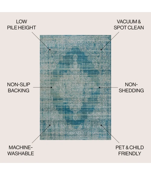 Jonathan Y WASHABLE Purple WSH107C 7ft.-10in. X 10ft. Rect. Rug