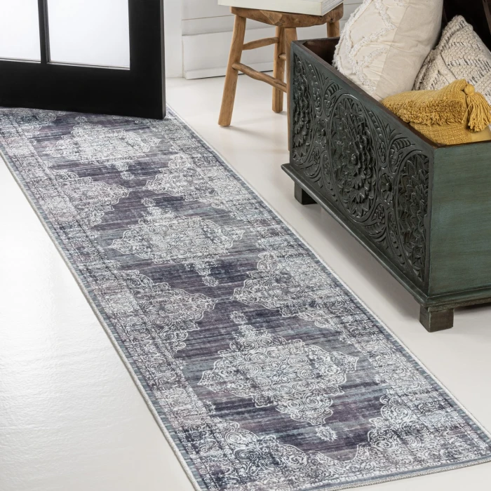 Jonathan Y WASHABLE Blue WSH108B 2ft. X 8ft. Rect. Rug