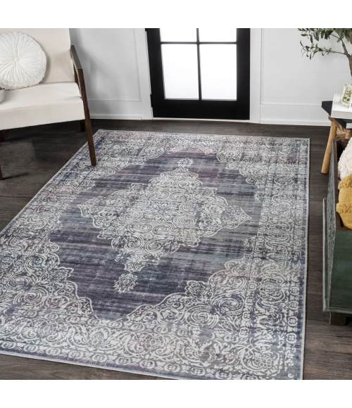 Jonathan Y WASHABLE Purple WSH107C 3ft.-11in. X 6ft. Rect. Rug