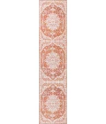 Asa Ornate Medallion Washable Orange/Cream 2 ft. x 8 ft. Runner Rug