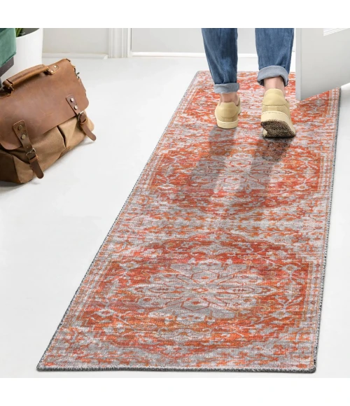 Jonathan Y WASHABLE Orange WSH108A 2ft. X 10ft. Rect. Rug