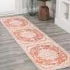Jonathany Wsh108A WSH108A Orange/Cream Area Rug 2 ft. X 8 ft. Rectangle