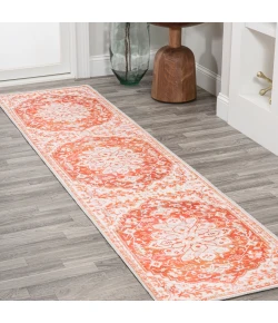Jonathany Wsh108A WSH108A Orange/Cream Area Rug 2 ft. X 8 ft. Rectangle