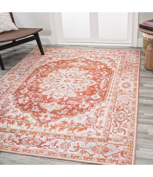 Jonathan Y WASHABLE Orange WSH109A 9ft. X 12ft. Rect. Rug