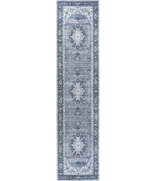 Jonathan Y WASHABLE Blue WSH108B 2ft. X 8ft. Rect. Rug