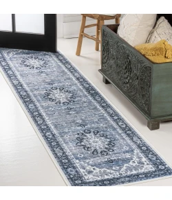 Jonathan Y WASHABLE Blue WSH108B 2ft. X 8ft. Rect. Rug