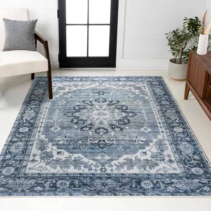 Jonathan Y WASHABLE Blue WSH108B 2ft.-11in. X 5ft. Rect. Rug