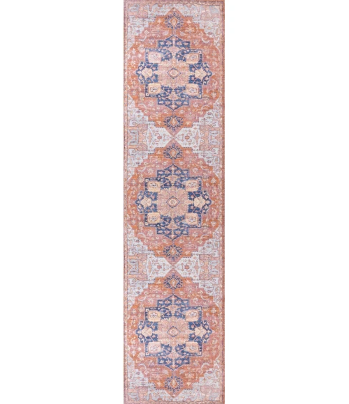 Jonathan Y WASHABLE Orange WSH109A 2ft. X 10ft. Rect. Rug