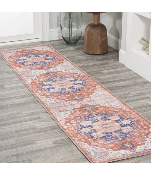 Jonathan Y WASHABLE Orange WSH109A 2ft. X 10ft. Rect. Rug