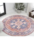 Jonathan Y WASHABLE Orange WSH109A 7ft.-10in. Round Rug