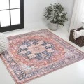 Jonathan Y WASHABLE Blue WSH109B 7ft.-10in. Square Rug
