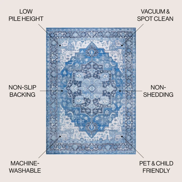 Jonathan Y WASHABLE Orange WSH300A 9ft. X 12ft. Rect. Rug