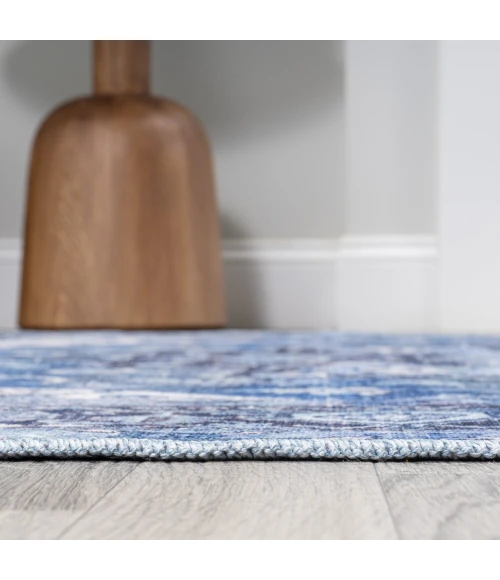 Jonathan Y WASHABLE Blue WSH109B 7ft.-10in. Round Rug