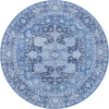 Jonathan Y WASHABLE Blue WSH109B 7ft.-10in. Round Rug