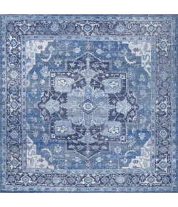 Jonathan Y WASHABLE Blue WSH109B 6ft. Square Rug