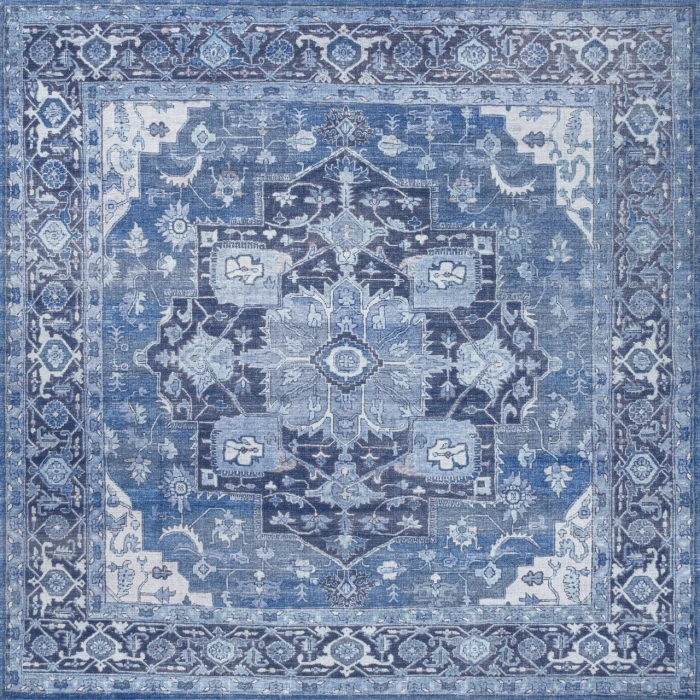 Jonathan Y WASHABLE Gray MDP100A 7ft.-10in. Square Rug