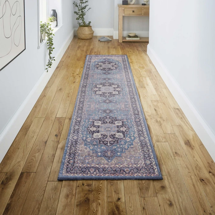 Jonathan Y WASHABLE Blue WSH109C 2ft. X 8ft. Rect. Rug