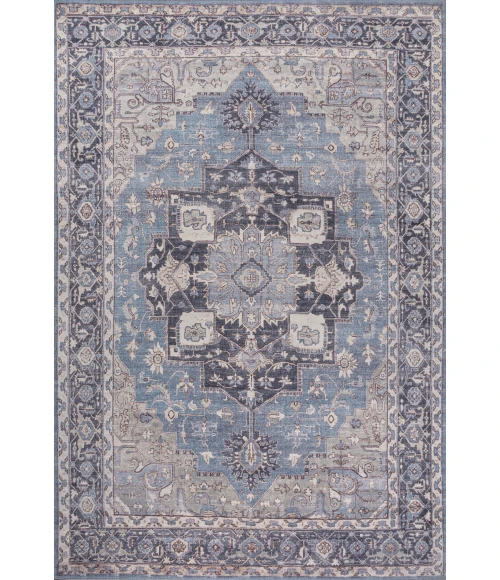 Jonathan Y WASHABLE Blue WSH109C 3ft.-11in. X 6ft. Rect. Rug