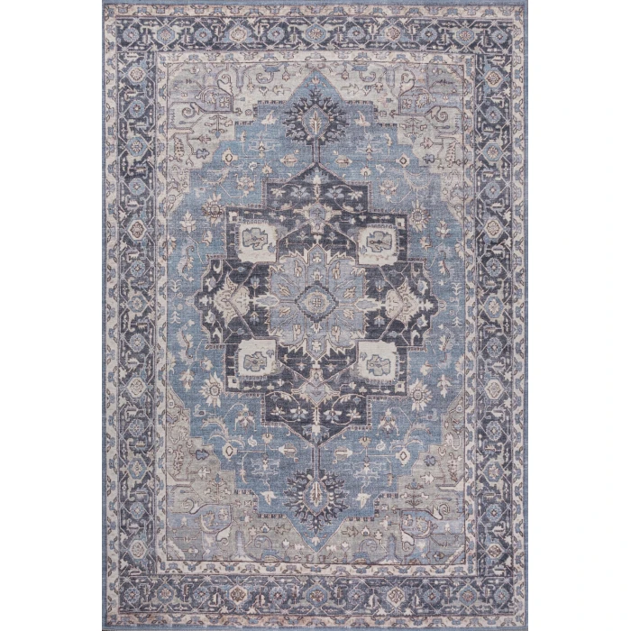 Jonathan Y WASHABLE Blue WSH109C 5ft.3in. X 7ft.7in. Rect. Rug