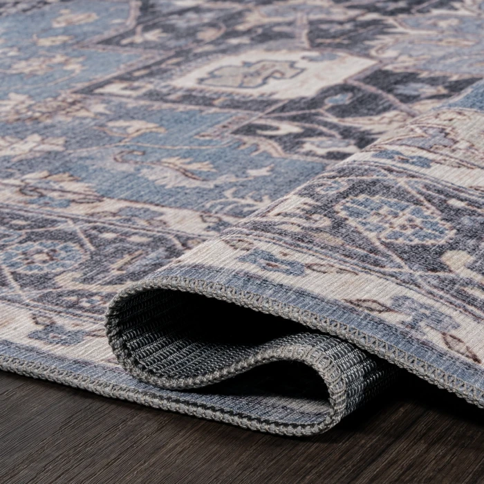 Jonathan Y WASHABLE Blue WSH109C 2ft. X 8ft. Rect. Rug
