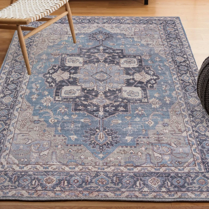 Jonathan Y WASHABLE Blue WSH109C 5ft.3in. X 7ft.7in. Rect. Rug