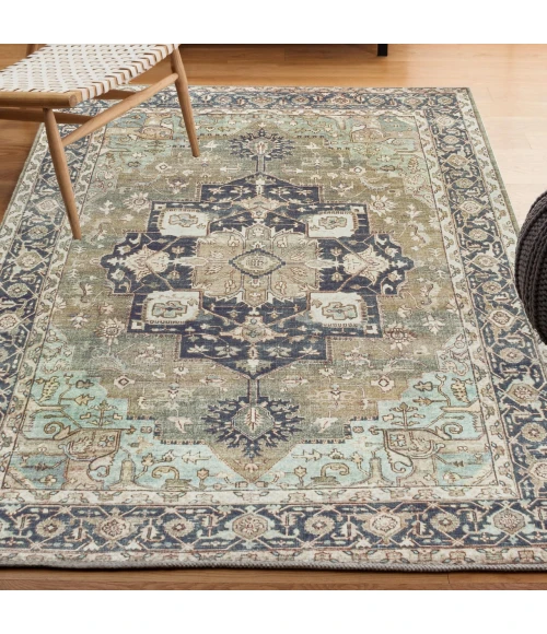 Jonathan Y WASHABLE Green WSH109E 3ft.-11in. X 6ft. Rect. Rug