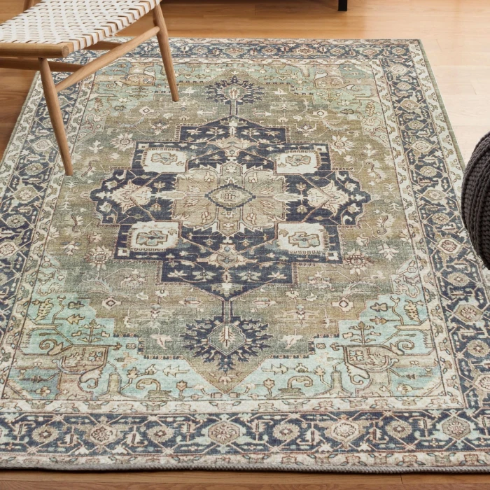 Jonathan Y WASHABLE Green WSH109E 2ft.-11in. X 5ft. Rect. Rug