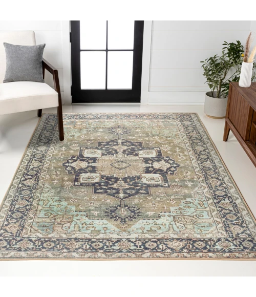 Jonathan Y WASHABLE Green WSH109E 3ft.-11in. X 6ft. Rect. Rug