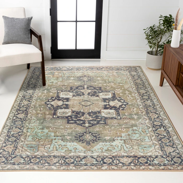 Jonathan Y WASHABLE Green WSH109E 2ft.-11in. X 5ft. Rect. Rug