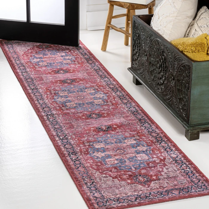 Jonathan Y WASHABLE Red WSH109F 2ft. X 8ft. Rect. Rug