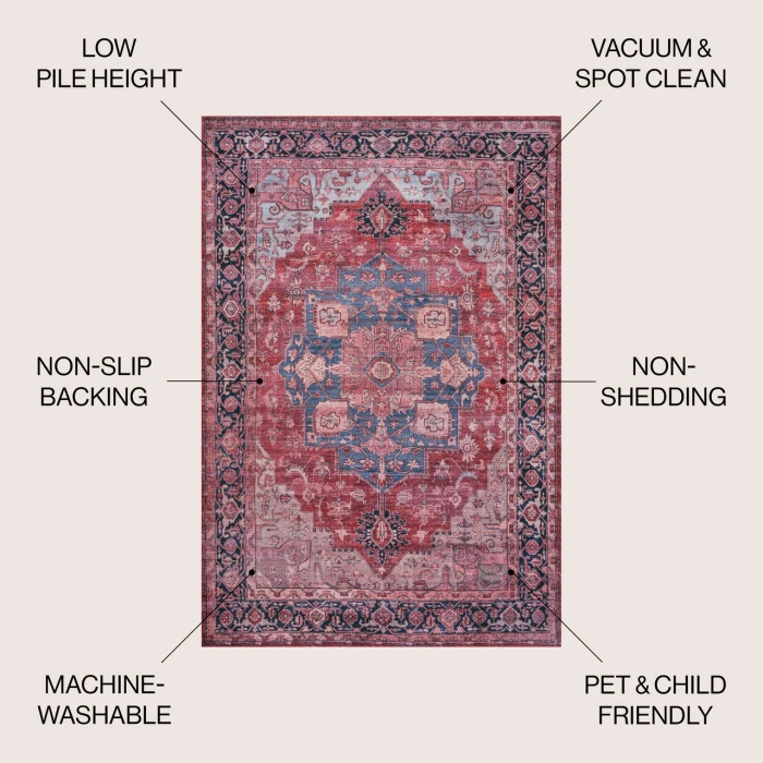 Jonathan Y WASHABLE Brown NFR100A 7ft.-10in. X 10ft. Rect. Rug