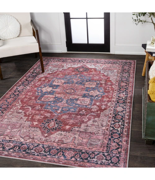 Jonathan Y WASHABLE Red WSH109F 2ft.-11in. X 5ft. Rect. Rug