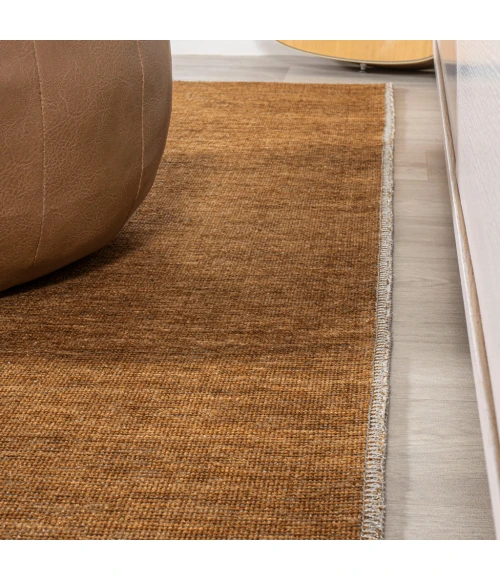 Chayton Minimalist Geometric Machine-Washable Terracotta/Cream 8 ft. x 10 ft. Area Rug