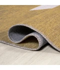 Chayton Minimalist Geometric Machine-Washable Moss/Cream 2 ft. x 8 ft. Runner Rug