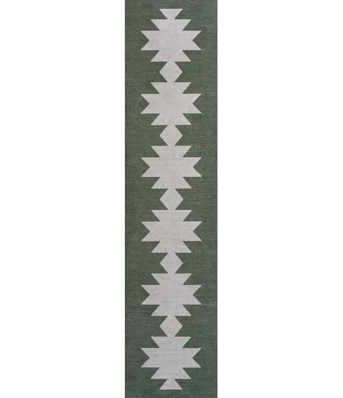 Jonathan Y WASHABLE Green WSH110C 2ft. X 8ft. Rect. Rug