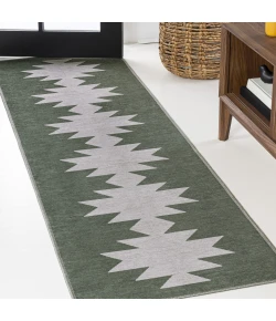 Jonathan Y WASHABLE Green WSH110C 2ft. X 8ft. Rect. Rug
