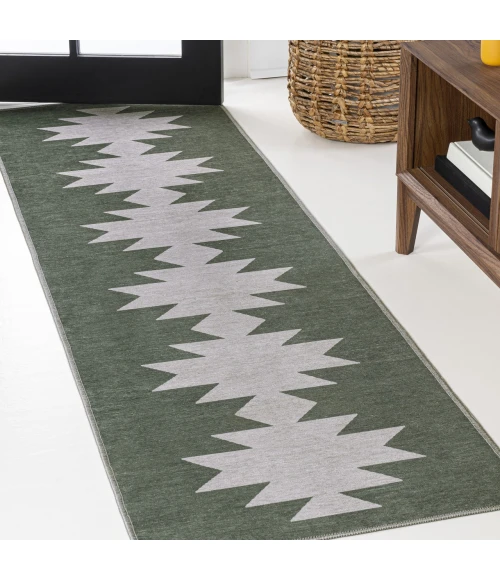 Jonathan Y WASHABLE Green WSH110C 2ft. X 8ft. Rect. Rug