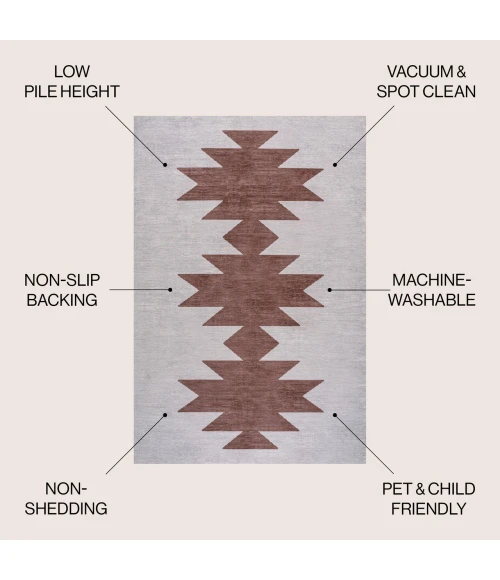 Jonathan Y WASHABLE Gray WSH110E 3ft.-11in. X 6ft. Rect. Rug