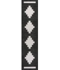 Adriel Geometric Tribal Medallion Machine-Washable Black/Cream 2 ft. x 8 ft. Runner Rug