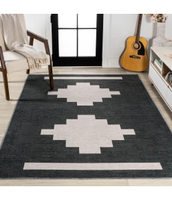 Jonathany Wsh111A WSH111A Black/Cream Area Rug 8 ft. 10 in. X 12 ft. Rectangle