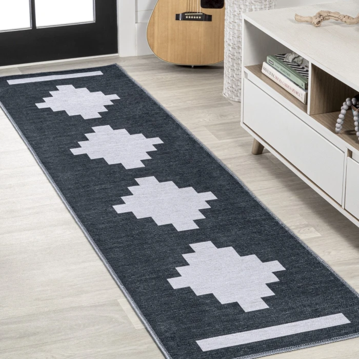 Jonathan Y WASHABLE Blue WSH111B 2ft. X 8ft. Rect. Rug
