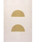Luola Minimalist Geometric Machine-Washable Cream/Moss 3 ft. x 5 ft. Area Rug