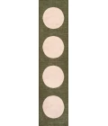 Cirkel Minimalist Geometric Dot Machine-Washable Green/Cream 2 ft. x 8 ft. Runner Rug