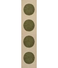 Cirkel Minimalist Geometric Dot Machine-Washable Cream/Green 2 ft. x 8 ft. Runner Rug