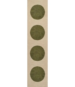 Jonathany Wsh113C WSH113C Cream/Green Area Rug 2 ft. X 8 ft. Rectangle