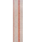 Raita Modern Distressed Stripe Machine-Washable Ivory/Peach 2 ft. x 8 ft. Runner Rug