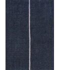 Linja Solid Centre Stripe Machine-Washable Navy/Gray 8 ft. x 10 ft. Area Rug